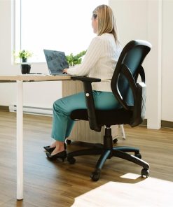 Bush Business Furniture Accord Ergonomic Mesh Back Office Chair, Black Fabric, Standard Delivery