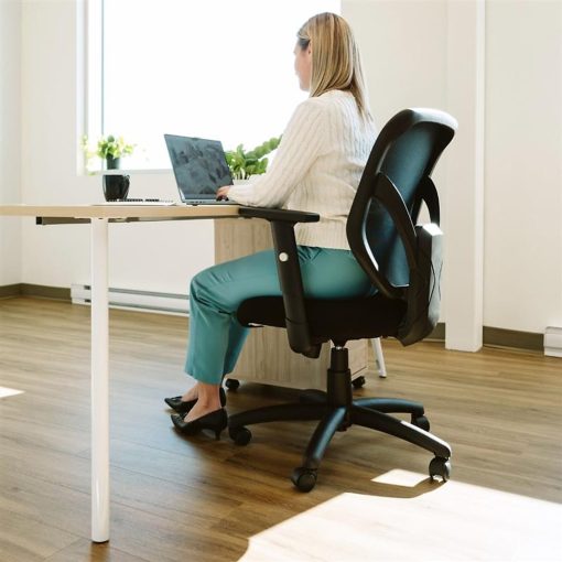 Bush Business Furniture Accord Ergonomic Mesh Back Office Chair, Black Fabric, Standard Delivery
