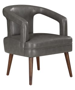 Office Star™ Mason Faux Leather Accent Guest Chair, Pewter