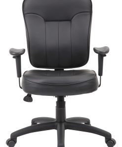 Boss Office Products Bonded Leather Mid-Back Task Chair, Black 2