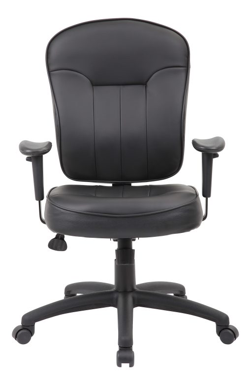 Boss Office Products Bonded Leather Mid-Back Task Chair, Black - Image 2