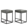 Elama Fabric Tufted Chairs, Beige/Black, Set Of 2 Chairs 3