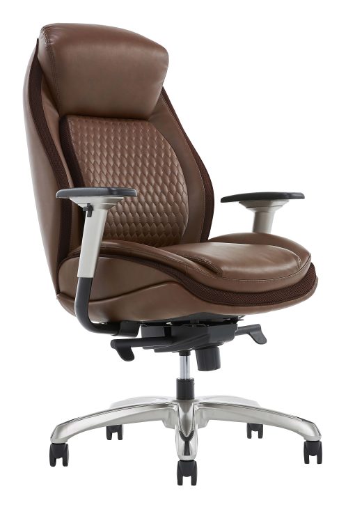 Shaquille O'Neal™ Zethus Ergonomic Bonded Leather High-Back Executive Office Chair, Brown