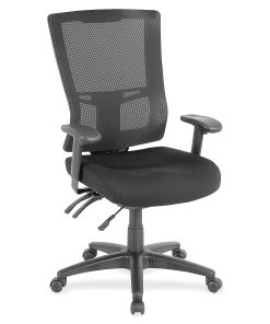 Lorell® Multifunction Ergonomic Mesh High-Back Chair, Black