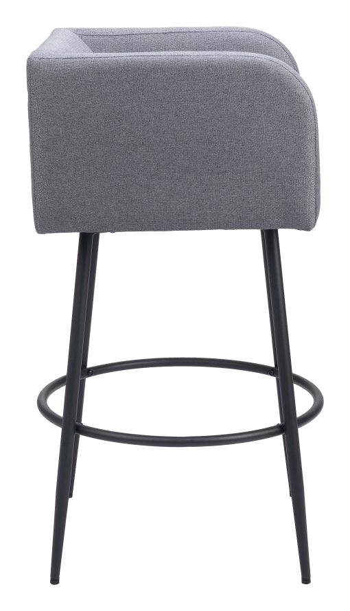 Zuo Horbat Barstools, Gray, Set Of 2 Barstools - Image 2