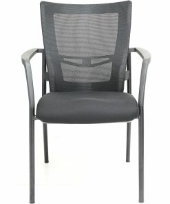 Lorell® Mesh/Fabric Mid-Back Guest Chair, Black 2