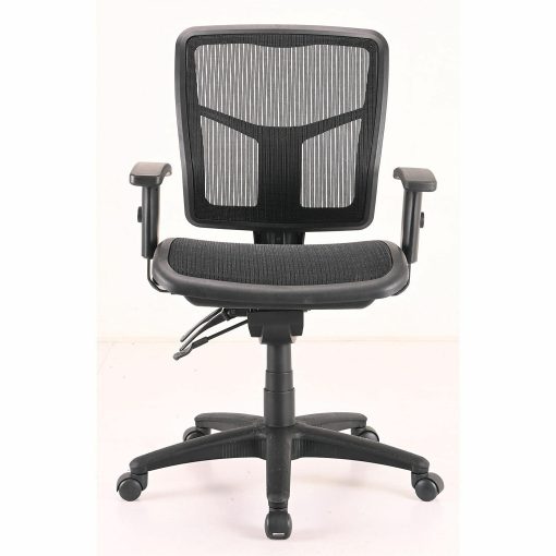 Lorell® Ergonomic Mesh Mid-Back Chair, Black - Image 2