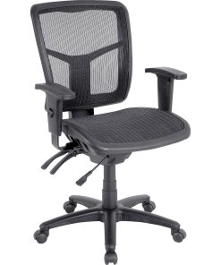 Lorell® Ergonomic Mesh Mid-Back Chair, Black