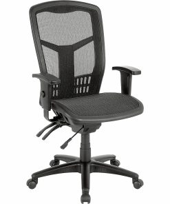 Lorell® Ergomesh High-Back Multifunction Chair, Black