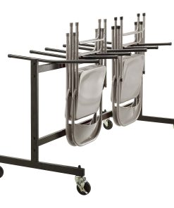 Lorell® Folding Chair Trolley, Black 2