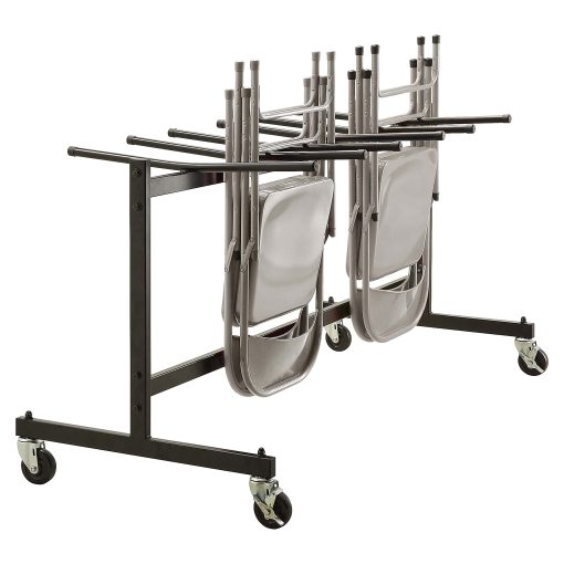 Lorell® Folding Chair Trolley, Black - Image 2