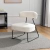 Glamour Home Bell Boucle Fabric Accent Chairs, White/Black, Set Of 2 Chairs
