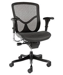 Alera Ergo EQ EQA42ME10B Multifunction Mid-Back Chair - Black Seat Color - Mesh Seat Material - Mesh Back Material - 5-star Base