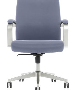 Serta® SitTrue™ Devara Faux Leather Mid-Back Manager Chair, Light Blue 2