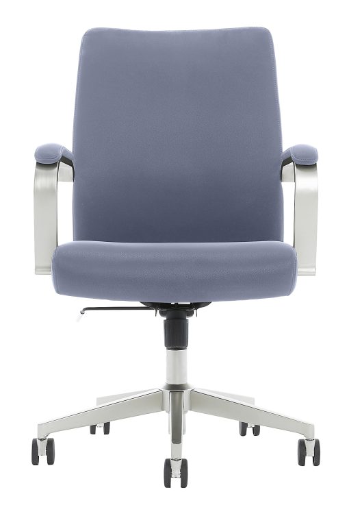 Serta® SitTrue™ Devara Faux Leather Mid-Back Manager Chair, Light Blue - Image 2