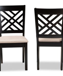 Baxton Studio 10525 Dining Chairs, Espresso, Set Of 2 Chairs 2