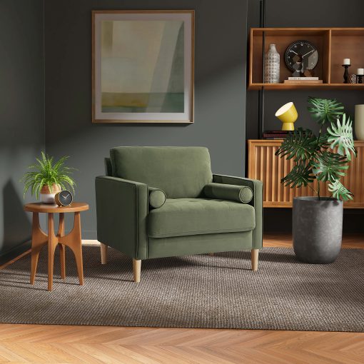 Lifestyle Solutions Lillian Chair, Olive/Natural - Image 2