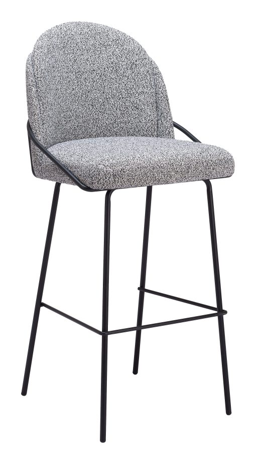 Zuo Jambi Barstools, Black/White, Set Of 2 Barstools - Image 2