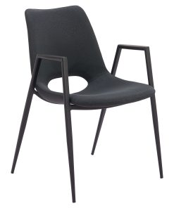 Zuo Desi Dining Accent Chairs, Black, Set Of 2 Chairs 2