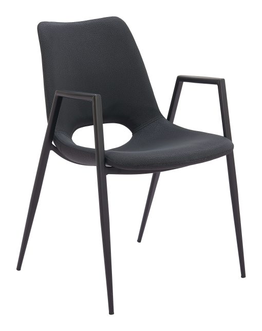 Zuo Desi Dining Accent Chairs, Black, Set Of 2 Chairs - Image 2