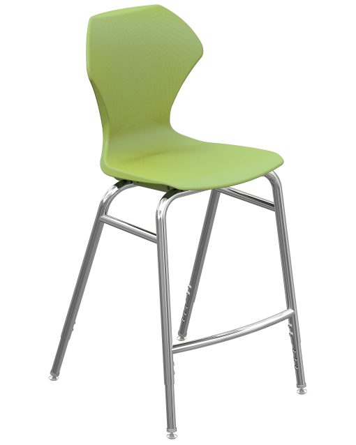 Marco Group™ Apex™ Apex Series Adjustable Stool, Apple/Chrome - Image 2