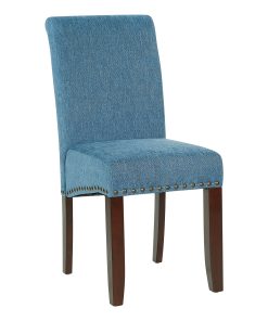 Office Star Parsons Fabric Dining Accent Chair, Antique Bronze/Navy