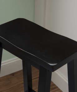 Powell Saddle Bar Stool, Antique Black 2
