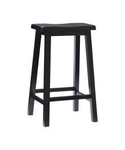Powell Saddle Bar Stool, Antique Black