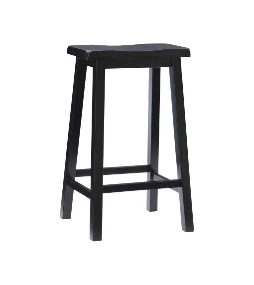 Powell Saddle Bar Stool, Antique Black