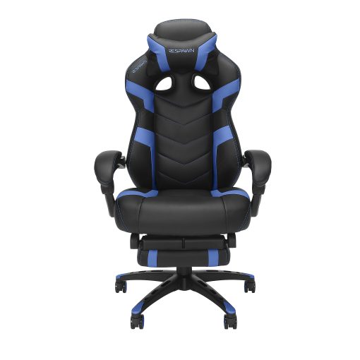 RESPAWN 110 Pro Gaming Chair, With Footrest & Headrest Pillow, Blue, RSP110V2BLU - Image 2