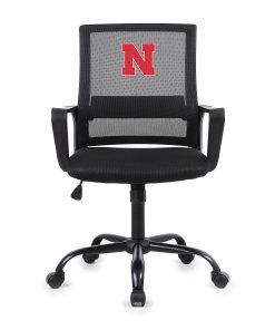 Imperial NCAA Mesh Mid-Back Task Chair, University Of Nebraska