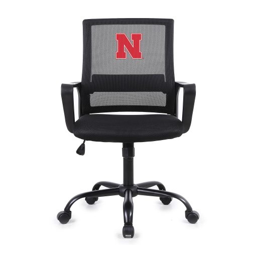 Imperial NCAA Mesh Mid-Back Task Chair, University Of Nebraska