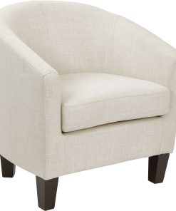 Ave Six Work Smart™ Ethan Tub Chair, Linen/Dark Espresso 2