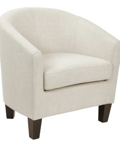 Ave Six Work Smart™ Ethan Tub Chair, Linen/Dark Espresso
