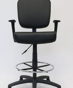 Boss Office Products Heavy Duty Drafting Stool With Arms, Black 2