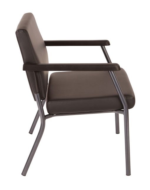 Office Star Bariatric Big & Tall Chair, Dillion Fabric With Arms, Black - Image 2