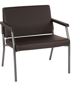 Office Star Bariatric Big & Tall Chair, Dillion Fabric With Arms, Black