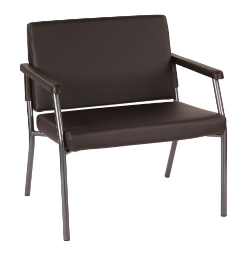 Office Star Bariatric Big & Tall Chair, Dillion Fabric With Arms, Black