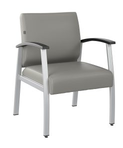 Bush Business Furniture Arrive Waiting Room Guest Chair With Arms, Light Gray, Standard Delivery