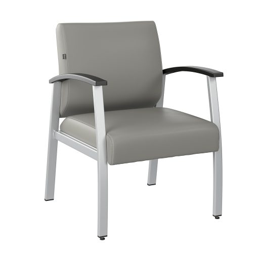 Bush Business Furniture Arrive Waiting Room Guest Chair With Arms, Light Gray, Standard Delivery
