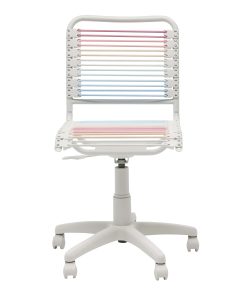 Eurostyle Round Bungie Fabric Low-Back Office Task Chair, Blush-Blue Ombre/White 2