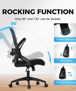 ALPHA HOME PHI VILLA Mesh Swivel Office Rocking Chair without headrest 2