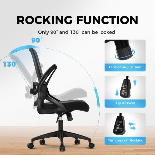 ALPHA HOME PHI VILLA Mesh Swivel Office Rocking Chair without headrest - Image 2