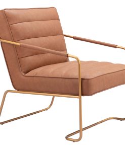 Zuo Dallas Accent Chair, Vintage Brown
