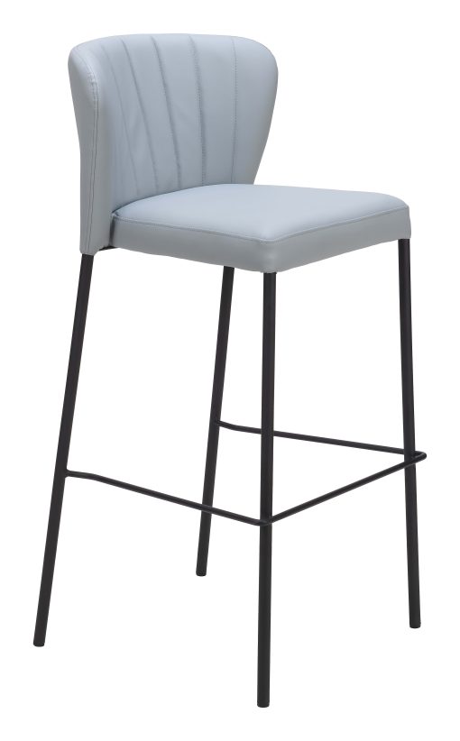 Zuo Linz Barstools, Gray, Set Of 2 Barstools