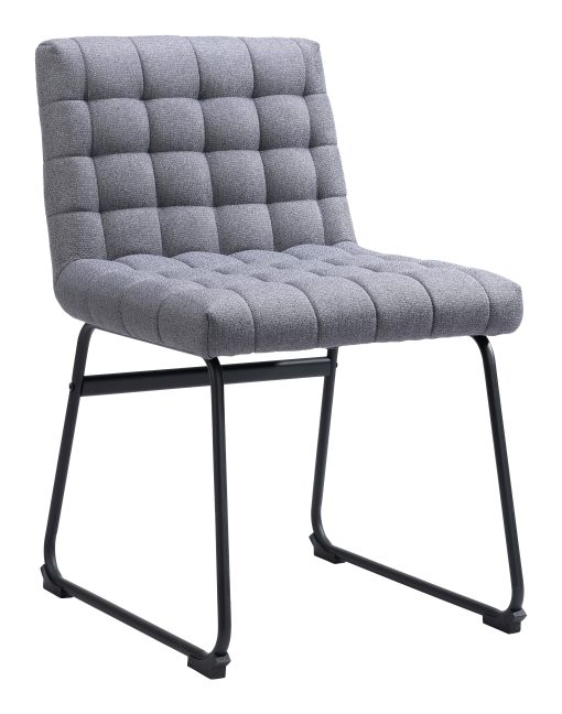 Zuo Pago Dining Accent Chairs, Gray, Set Of 2 Chairs