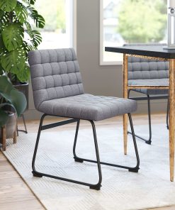 Zuo Pago Dining Accent Chairs, Gray, Set Of 2 Chairs 2