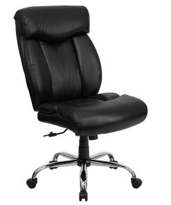 Flash Furniture Hercules Big & Tall High-Back Ergonomic LeatherSoft™ Faux Leather Office Chair With Full Headrest And Chrome Base, Black 2
