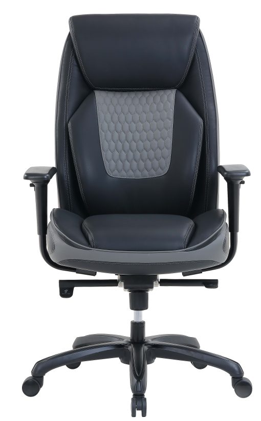 Shaquille O'Neal™ Nereus Ergonomic Bonded Leather High-Back Executive Office Chair, Black - Image 2