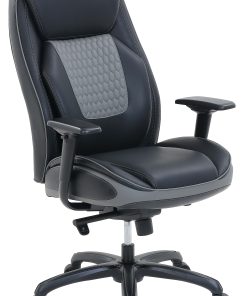 Shaquille O'Neal™ Nereus Ergonomic Bonded Leather High-Back Executive Office Chair, Black